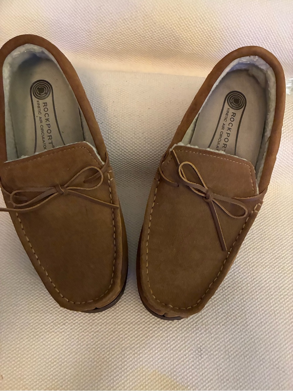 Rockport Men’s Brown Suede Slip-On Moccasin Loafers-size 11.5-12
